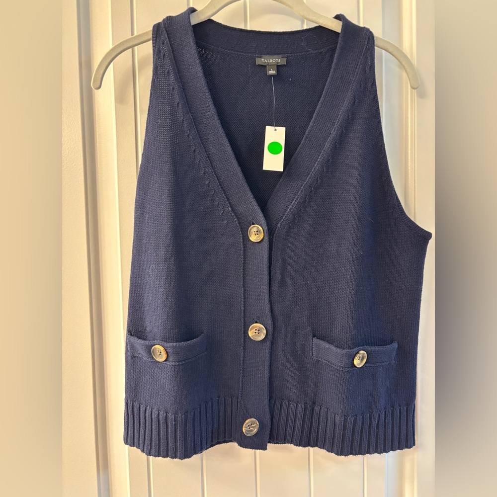 Talbots Deep Blue Knit Sweater